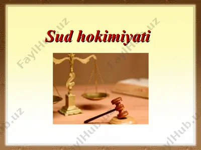 sud hokimiyati 2 — PPT