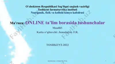 online ta'lim darslari — PPTX