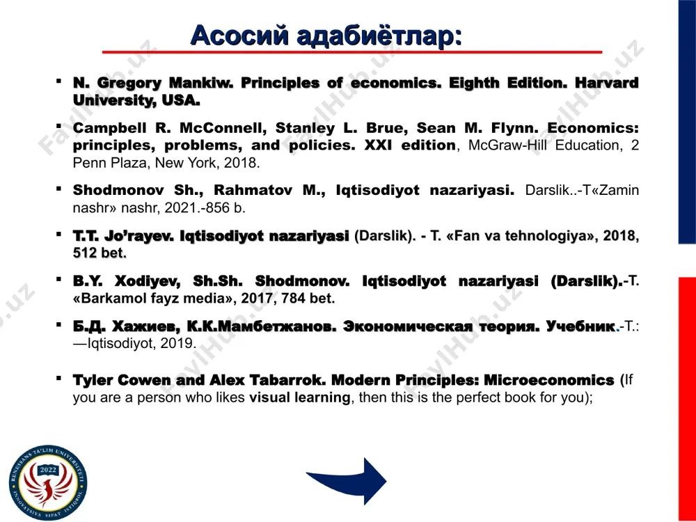рча сотиладиган товар ва хизматлар суммасига тўғри мутаносиб, пул ҳаракати тезлигига тескари мутаносиб бўлиб, ана шу боғланиш пул муомаласи қонунининг мазмунини ифодалайди. * * унинг математик ифодаси м =  pq / v; м – муомала учун зарур пул миқдори; рq – йил давомида яратилган яим ёки турли нархлар даражасида сотиладиган барча товарлар ва хизматлар миқдори (суммаси); v – пулнинг айланиш тезлиги; v = 12/т; т – пул бирлигининг 1 марта айланиш учун кетган вақт, яъни пулнинг банкдан чиқиб, яна қайтиб келиши учун кетган вақт. * * * * * * пул муомаласи тўғрисидаги назариялар классик назария миқдорийлик назарияси муомала учун зарур пул миқдори сотишга чиқариладиган товарларнинг қиймат миқдори ва уларнинг олтин асосига тенг келиши ғоясини илгари суради бу назарияга кўра муомаладаги пул миқдорининг ўзгариши товарлар нархининг ўзгаришига олиб келади ва бу ўз навбатида пулнинг харид қувватини ўзгартиради * * пул муомаласи тўғрисидаги назариялар и.фишер ёндашуви кембридж мактаби бунда фишер …