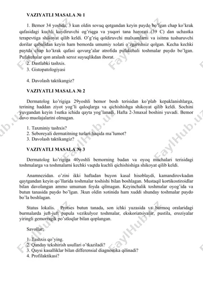 dermatologik kasalliklar — DOCX