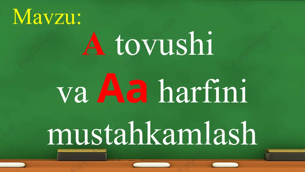 a tovushi va aa harfini mustahkamlash (yozuv darsi 1-sinf) - Page 2