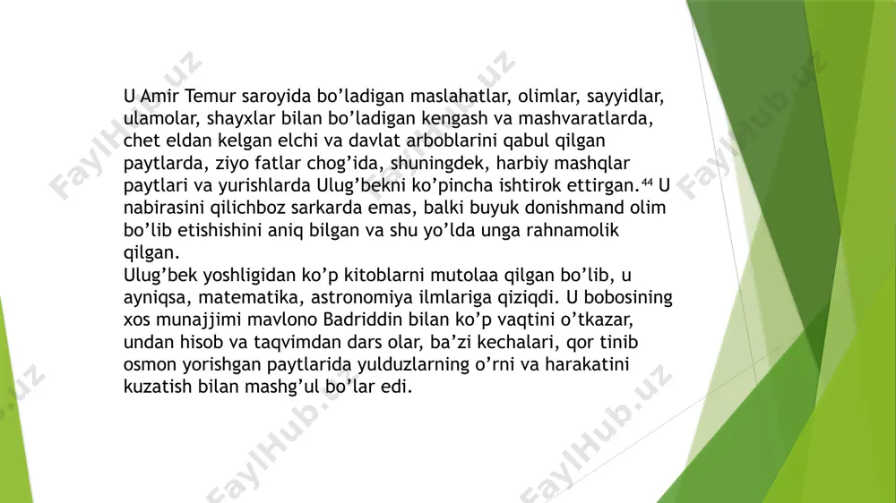 mirzo ulug’bekning pedagogik g’oyalar va ta'lim rivoji - Page 5