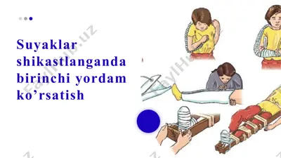 suyaklar shikastlanganda birinchi yordam ko’rsatish — PPTX