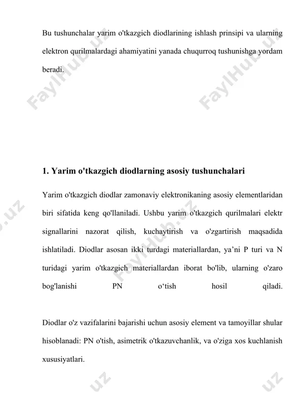 p-n o'tish tokni o'tkazadi. bu kuchlanish p-n o'tish diodlari uchun xosdir va ularning faoliyatiga ta'sir qiladi. bir manfiy kuchlanish p-n o'tish diodiga nisbatan qo'llanganda, o'tish yoshilmaydi, ya'ni "qayta bog'lanish" yoki "qayta teskari kuchlanish" rejimi yuzaga keladi. aksariyat diodlar qayta bog'lanish kuchlanishiga nisbatan bardoshli bo'lishi uchun mo'ljallangan bo'lsa-da, ularning ayrimlari maxsus qayta bog'lanish kuchlanishiga bardosh bera olmaydi, chunki ular bu kuchlanish rejimida osonlik bilan shikastlanishi mumkin. qayta teskari kuchlanish (vr) maksimal qiymati orqali bu sharoitda foydalanish mumkin. diodlarning yana bir muhim xususiyati ularda yuzaga keladigan sig'imdir. diod sig'imi "shpitsor sig'im" deb ham ataladi va bu qiymat uning yuqori chastotali ishlashiga ta'sir qiladi. odatda, p-n o'tish diodlari uchun motor chlora tipidagi sig'imni 2-4 pikofarad (pf) miqdorida hisoblash mumkin. diodlar issiqlik bilan ishlaganda, ularning chegara kuchlanishlari o'zgarishi mumkin, shuning uchun ularni ishlatishda yaxshi sovutish sharoitlarini ta'minlash lozim. kerakli elektr sig'imni ta'minlash uchun p-n o'tish diodini tanlashda ishchi harorat oralig'i, maksimal doimiy oqim va …