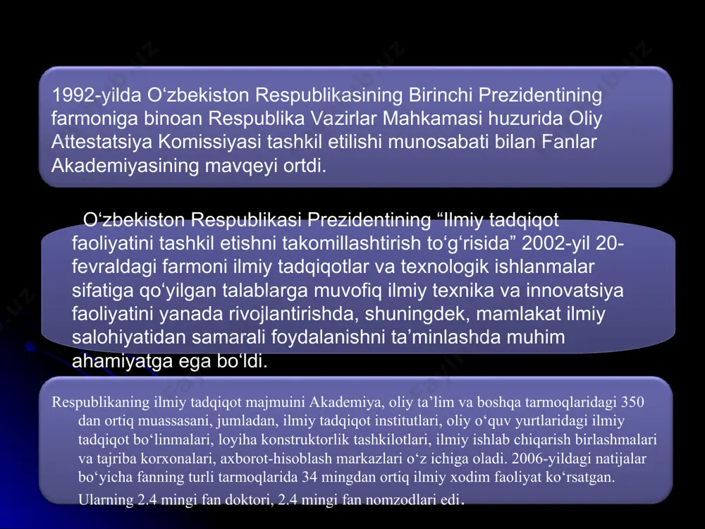ul qilishning umumiy soniga nisbatan nogironligi bo‘lgan shaxslar uchun qo‘shimcha ikki foizli davlat granti asosidagi qabul ko‘rsatkichlari belgilandi. unga ko‘ra, respublika miqyosda nogironligi bo‘lgan shaxslar uchun jami 2799 ta kvota berildi. o‘zbekiston respublikasi ta’lim muassasalariga o‘qishga qabul qilish bo‘yicha davlat komissiyasi majlisining 2-son bayoni qaroriga muvofiq: iqtisodiyot tarmoqlarida kamida besh yil ish stajiga ega bo‘lgan fuqarolarni 2020/2021 o‘quv yilida respublika oliy ta’lim muassasalarining sirtqi va kechki ta’lim shakliga suhbat natijalariga ko‘ra tabaqalashtirilgan to‘lov-kontrakt asosida o‘qishga tavsiya etish huquqiga ega bo‘lgan vazirlik, idora va yirik xo‘jalik birlashmalarining ro‘yxati tasdiqlandi. respublikada so‘nggi yillar davomida “harakatlar strategiyasi” va uning mantiqiy davomi sanalmish o‘zbekiston respublikasi prezidentining 28.01.2022 yildagi “2022-2026 yillarga mo‘ljallangan yangi o‘zbekistonning taraqqiyot strategiyasi to‘g‘risida”gi pf-60 son farmoni bilan taraqqiyot strategiyasi va davlat dasturini amalga oshirish belgilab berildi. * ta’lim tizimidagi islohotlar jarayonida xorijiy davlatlardagi yetakchi oliy o‘quv yurtlari bilan hamkorlik aloqalarini kuchaytirish, o‘quv jarayonini xalqaro ta’lim standartlariga moslashtirish masalasiga ham e’tibor qaratilib, …