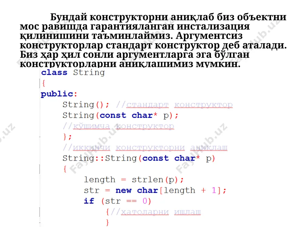 конструкторлар ва деструкторлар - Page 4