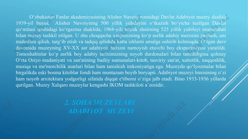 muzeylarning o‘tmish va kelajak orasidagi ko‘prik - Page 5