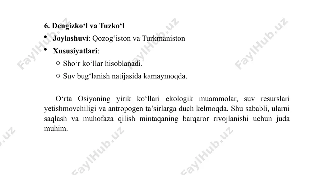o‘rta osiyoning yirik ko‘llari - Page 5