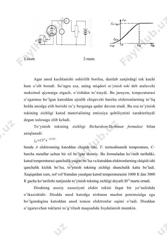 turlicha. masalan, simob uchun tk = 4,1 k, qo'rg’oshin uchun tk = 7,3 k. umuman tk o’ta o’tkazuvchanlik kuzatiladigan o'tkazgichlarda 20 k yuqori emas. lekin, o'tao'tkazuvchan moddalarni yuqori temperaturalarda ham hosil qilish bo'yicha ilmiy izlanishlar davom etib kelmoqda. 1986 yilda shvetsariyalik olimlar dj.bednorts va k. myullerlar t=30 k dan yuqori temperaturada keramika-lantan-bariy-mis-kislorod aralashmasidan iborat moddada o’ta o’tkazuvchanlik hodisasini ochdilar. o'sha yilning o'zida yapo-niya, aqsh va xitoyda ham keramika-lantan-strontsiy-mis-kisloroddan iborat qotishmada (t=40 50k) o'tao'tkazuvchan moddani hosil qildilar. xuddi shuningdek, rossiya fanlar akademiyasining fizika institutida a.golovashkin rahbarligidagi laboratoriyada yuqori temperaturali o'tao'tkazuvchan modda hosil qilindi. uning temperaturasi t=90 100 k ga teng. hozirgi paytda aqsh va rossiya fanlar akademiyasida keramik material-lardan tayyorlangan yangi o'tao'tkazuvchan moddalar hosil qilingan bo'lib, ularda o’ta o’tkazuvchanlik hodisasi t=250k dan boshlab (-230) kuzatiladi. lekin bu holat turg’un bo'lmay, ba'zan o'zining xossasini yo’qotadi. hozirgi paytda bunday moddalarning o’ta o’tkazuvchanlik holatiga o'tishlarining tabiatini o'rganish va yangi o'ta o'tkazuvchan moddalarni aniqlash sohasida …