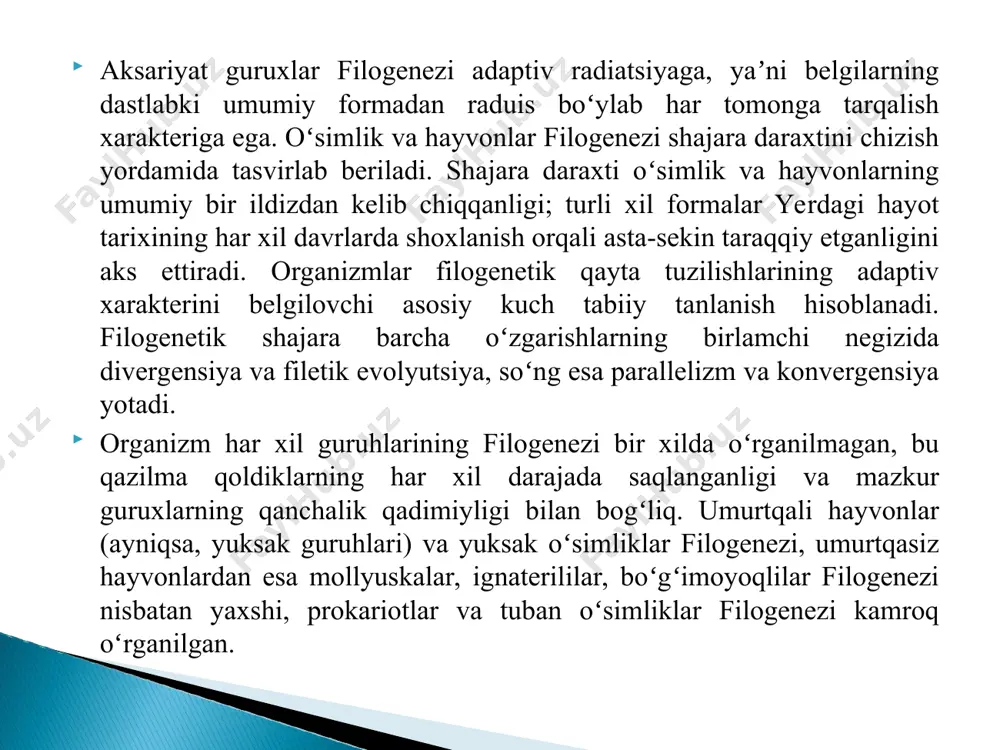 if aloqalar (a, t) a alanin p prolin b aspartat/asparagin q glutamin c sistin r arginin d aspartat s serin e glutamat t treonin f fenilalanin u selenotsistein g glisin v valin h histidin w triptofan i izolösin y tirozin k lizin z glutamat/glutamin l leysin x har qanday m metionin * tarjima to'xtashi n asparagin - noaniq uzunlikdagi bo'shliq phylonet, ils, hgt va boshqalarni hisobga olgan holda filogenetik tarmoqlarni yaratadigan java-ga asoslangan dasturiy ta'minot to'plami. filogeniya dasturlari, ularning ba'zilari filogenetik tarmoqlarni hisoblab chiqadi. filogenetik tarmoqni rekonstruktsiya qilish, baholash, vizuallashtirish va hk. splitstree dendroskop t-rex serverida tarmoq xulosasi tcs-dnk ketma-ketliklaridan filogenetik tarmoqlar yoki statistik parsimonlik yordamida nukleotid masofalari. nettest-filogenetik tarmoqlarning xarakteristikasi. phangorn- filogenetik qayta qurish va tahlil. retikulyar evolyutsion hodisalar mavjudligida filogenetik tarmoqlarni qayta qurish/tahlil qilish uchun dasturiy vositalar to'plami, shuningdek, nasl-nasab saralashiga qaramay, turdagi daraxtlarni aniqlash phylonet asosan toʻrsimon (yoki daraxtga oʻxshamaydigan) evolyutsion munosabatlarni tahlil qilish, qayta qurish va …