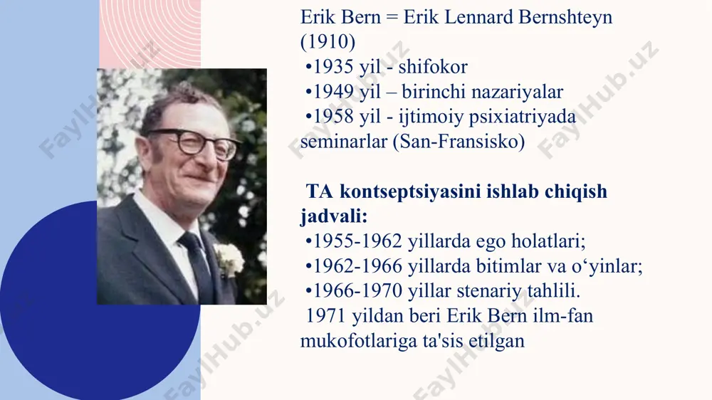 l sifatida his qilasiz yoki sevimli mashg'ulotingiz bilan shug'ullanasiz. bu voyaga etgan odamning holati . boshqa paytlarda siz juda zaif bo'lishingiz mumkin, kimningdir tanqididan xavotirlanishingiz, muvaffaqiyatsizliklardan shikoyat qilishingiz, o'z harakatlaringiz uchun bahona topish yoki qiyinchiliklardan qochishingiz mumkin. shunda ichki bola o'zini namoyon qiladi . nihoyat, ba'zida siz kimgadir g'amxo'rlik qilish kerakligini his qilasiz, ba'zida esa tanqid yoki ortiqcha himoya qilish orqali o'z g'amxo'rligingizni ko'rsatasiz. shunday qilib siz ota-ona rolida bo'lasiz . "bola" roli sizning bolaligingizda qanday bo'lganingizga qarab shakllanadi. u sizning ko'plab erta bolalik tajribangiz va his-tuyg'ularingizni, boshqa odamlarga bo'lgan munosabatingizni va o'zingizga bo'lgan munosabatingizni "yozgan". bola bolalarcha harakat qilishi, ishonchni izlashi, qo'rqib ketishi, isyonkor bo'lishi, boshqalarni xursand qilishga urinishi yoki o'yin-kulgi va e'tibor talab qilishi mumkin. sizdagi "bola“ holati -- bu: o'yin va to’palon uchun tabiiy bolalik istaklari; ijodkorlik va ijodkorlikka intilish; birinchi navbatda sizning istaklaringiz, qiziqishlaringiz va ehtiyojlaringizga e'tibor qaratish; “men xohlayman - xohlamayman" pozitsiyasi, injiqliklar; o'z-o'zidan paydo …