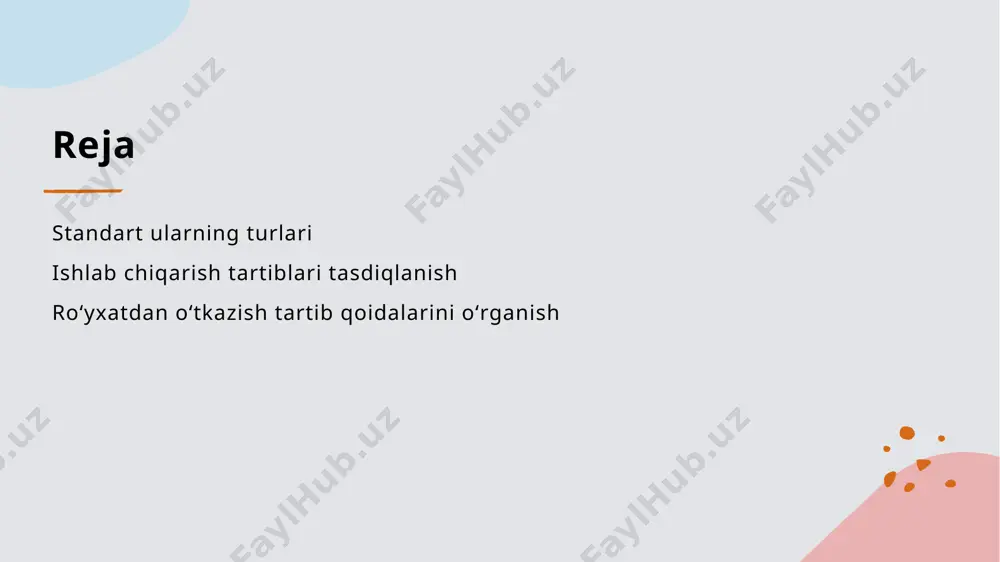 fat, xavfsizlik va moslikni ta'minlashga qaratilgan. standartlarni tatbiq etish davlat standartlari amaldagi qonunlar va talablar asosida ishlab chiqarishda qo'llaniladi. ular mahsulotlarning raqobatbardoshligini oshirishda va iste'molchilarni himoya qilishda muhim ahamiyatga ega. tarmoq standartlari: muayyan sohalar uchun standartlar va ularning ahamiyati. 1 tarmoq standartlari haqida tarmoq standartlari, muayyan sohalar uchun ishlab chiqilgan normativ hujjatlardir, ular mahsulotlar va xizmatlar sifatini ta'minlashga yordam beradi. 2 ahamiyati va foydasi tarmoq standartlari, soha ichidagi raqobatni kuchaytiradi, iste'molchilarga yuqori sifatli mahsulotlar taqdim etadi va xavfsizlikni oshiradi. 3 misollar va qo'llanilishi misol uchun, qishloq xo'jaligi va qurilish tarmoqlarida qo'llaniladigan standartlar, malakali ishlarni ta'minlaydi va barqaror rivojlanishni rag'batlantiradi. standartlarni tasdiqlash jarayoni: asosiy bosqichlar va talablar. standartni tayyorlash standartni tayyorlash jarayoni dastlabki tadqiqotlar va tahlillardan boshlanadi, bunda talablar va xususiyatlar aniqlanadi, muhim hujjatlar tayyorlanadi. tasdiqlash jarayoni standart tasdiqlash jarayoni tashkilot tomonidan belgilangan talablar asosida amalga oshiriladi, bunda standartni ko'rib chiqish va ekspertiza o'tkazish muhimdir. ro'yxatdan o'tkazish standart davlat ro'yxatiga olish …