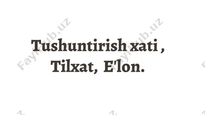 tushuntirish xati — PPTX