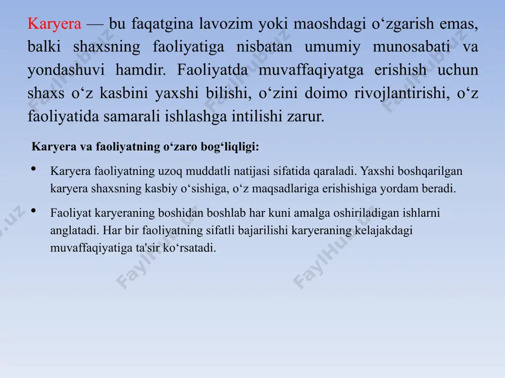 karyera. shaxsning kasb mahoratidagi yuksalishi - Page 4