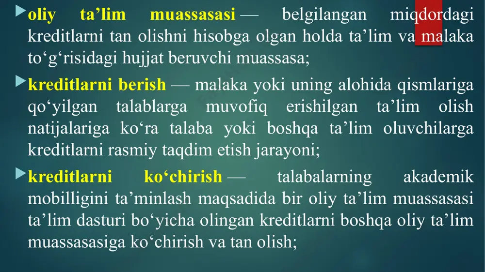 kredit-modul tizimi - Page 5