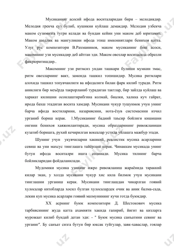 бошлангич мусика таълими принциплари, максад ва вазифалари тавсифи - Page 5