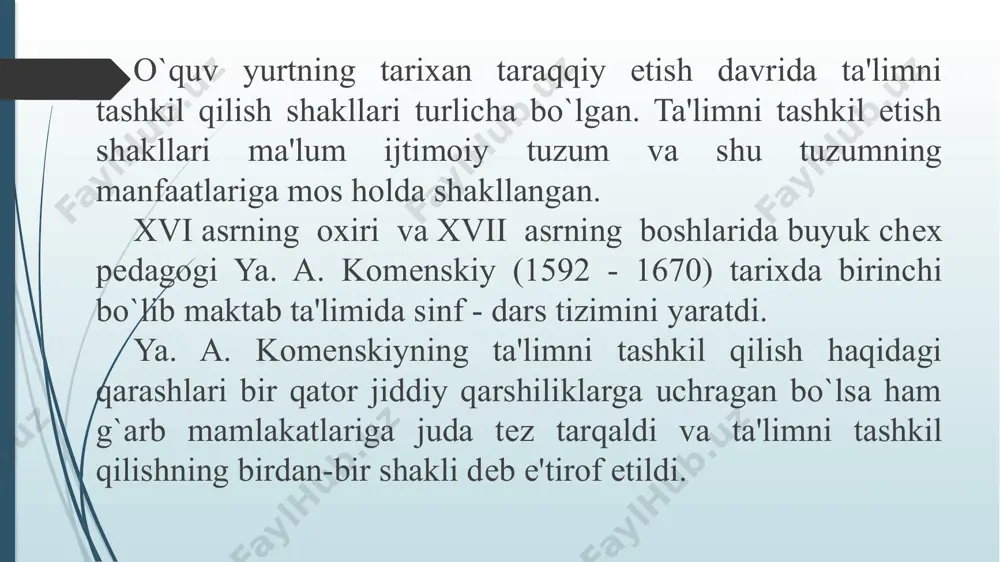 ta'limni tashkil etish turkumlari - Page 5