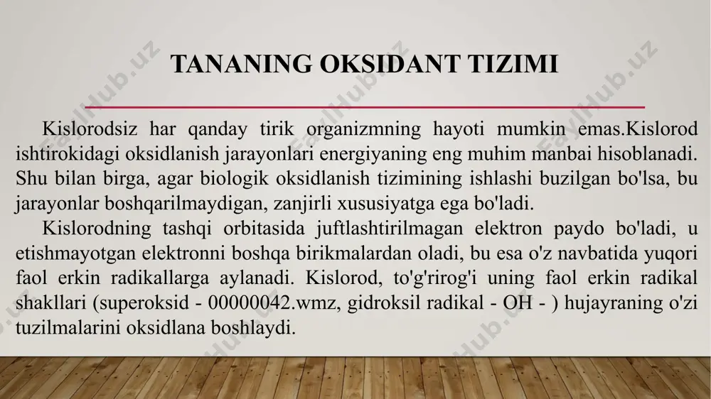ar, katalaza. eng muhim peroksidaza fermentlaridan biri glutation peroksidaza bo'lib, lipid peroksidlarini neytrallashtiradi. mikroelementlarsiz fermentlarning hosil bo'lishi mumkin emas sod mis, rux, marganets va boshqalar. glutation peroksidaza selen katalaza temir tananing oksidant tizimi. erkaklarning unumdorligini pasaytiradigan omillardan biri bu ozon, azot oksidi, erkin radikallar, vodorod periksni o'z ichiga olgan reaktiv kislorod turlarining (ros) yuqori ishlab chiqarilishi. kichik miqdorda ros sperma funktsiyasini normal tartibga solish uchun zarurdir. ikki jarayonning muvozanati buzilganda: ikki jarayonning muvozanati buzilganda: organizmning oksidant tizimining ta'siri tufayli ros ishlab chiqarish va ularning ortiqcha qismini neytrallash, spermatozoidlarning shikastlanishiga olib keladigan oksidlovchi stress paydo bo'ladi. oksidlanish stressi fonida spermatozoidlarning membranasining shikastlanishi, ularning harakatchanligining pasayishi va urug'lrish qobiliyatining buzilishi sodir bo'ladi. bundan tashqari, ros to'g'ridan-to'g'ri xromosoma dnksiga zarar etkazadi va sperma apoptozini boshlaydi, bu esa oxir-oqibat bepushtlikka olib keladi. antioksidant xususiyatlarga ega tabiiy vitaminlar antioksidant xususiyatlarga ega tabiiy vitaminlar turli xil oziq-ovqatlarda mavjud, lekin odatda past konsentratsiyalarda. shuning uchun olimlar tabiiy …