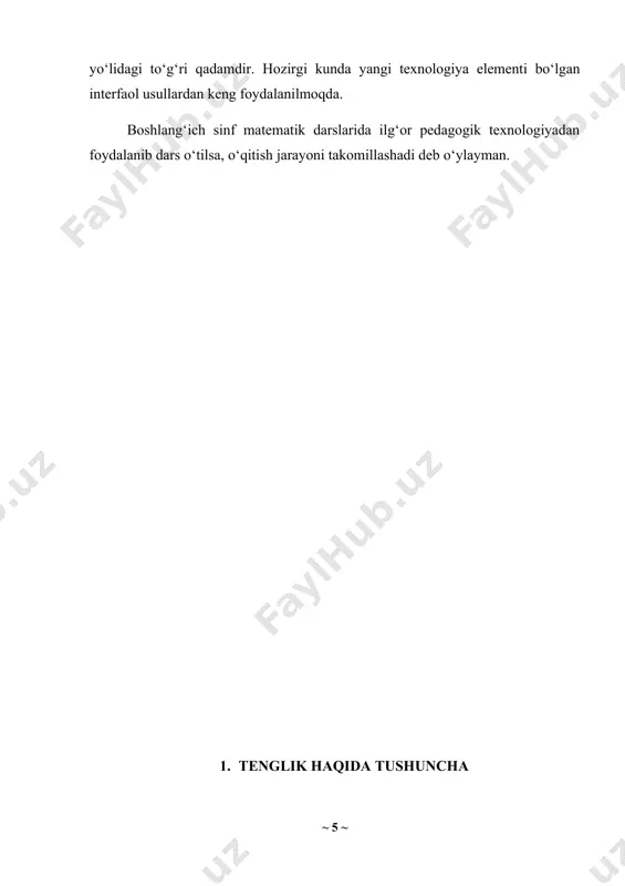 degani "x" va "y" qiymatlar bir-biriga teng deganidir. matematikada ko‘plab tenglik turlari mavjud bo‘lib, ular har biri o‘z maqsadiga xizmat qiladi. diophantus tengliklari – bu tabiiy sonlar to‘plamida yechilishi talab qilinadigan tengliklar. masalan, mashhur pifagor, a² + b² = c² tenglamasi, kvadrat uchburchakning tomonlari uchun yechimni aniqlashda keng qo‘llaniladi. chiziqli tengliklar – bu birinchi darajali tengliklar bo‘lib, ularni grafik tarzda tekis chiziqlar sifatida ifodalash mumkin. chiziqli tenglikning umumiy ko‘rinishi: ax + by + c = 0, bunda a, b, va c - konstanta, hamda x va y – o‘zgaruvchilar. misol uchun, 2x + 3y = 6 chiziqli tenglik bir tekisni ifodalaydi. kvadrat tengliklar – bu ikkinchi darajali tengliklar. ularning umumiy ko‘rinishi ax² + bx + c = 0 bo‘lib, bu yerda a, b, va c - konstantalar. kvadrat tenglamalar o‘zgaruvchining qiymatini topishda muhimdir va ikki ildizga ega bo‘lishi mumkin. differensial tengliklar – o‘zgaruvchilarning hosilasi bo‘lgan tenglamalar. ushbu tenglamalar fizikada, muhandislikda, …