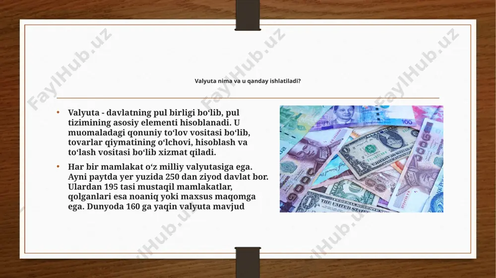 va zarbxona tashkil etildi va oʻzimizda “pul ishlab chiqarish” yoʻlga qoʻyildi. bu korxona hozirda “davlat belgisi” duk deb yuritiladi. milliy valyutamiz – soʻm mamlakatda mustaqil pul-kredit siyosatini yuritish, iqtisodiyotda hisob-kitoblarni amalga oshirish imkoniyatini yaratdi. ish haqi va ijtimoiy toʻlovlar soʻmda toʻlana boshladi. shu tariqa davlatning iqtisodiy mustaqilligini taʼminlovchi mustaqil pul-kredit siyosati shakllantirildi. soʻm soʻmning muomalaga kiritilishi oʻzbekiston pul muomalasi va hisob-kitoblar tizimini tashkil etish hamda respublika iqtisodiyotini rivojlantirishda muhim ahamiyatga ega boʻldi. milliy valyuta pul belgilarini muomalaga chiqarish va uning barqarorligini taʼminlashni oʻzbekiston respublikasi markaziy banki amalga oshiradi. 1 soʻm = 100 tiyin. oʻzbekiston respublikasi konstitutsiyasining 122—moddasi va „oʻzbekiston respublikasi davlat mustaqilligining asoslari toʻgʻrisida“gi qonunning 11-moddasi, shuningdek, oʻzbekiston respublikasi oliy majlisning 1993-yil 3-sentabrdagi 952-xii sonli qaroriga muvofiq 1994-yil 1-iyuldan boshlab, oʻzbekiston respublikasi hududida qonuniy toʻlov vositasi boʻlgan milliy valyuta — „soʻm“ muomalaga kiritildi. 2013-yil iyunida 5000 soʻm qiymatlik yangi banknota chiqishi haqida xabarlar tarqaldi. 2013-yil 27-iyunida oʻzbekiston respublikasi markaziy banki …