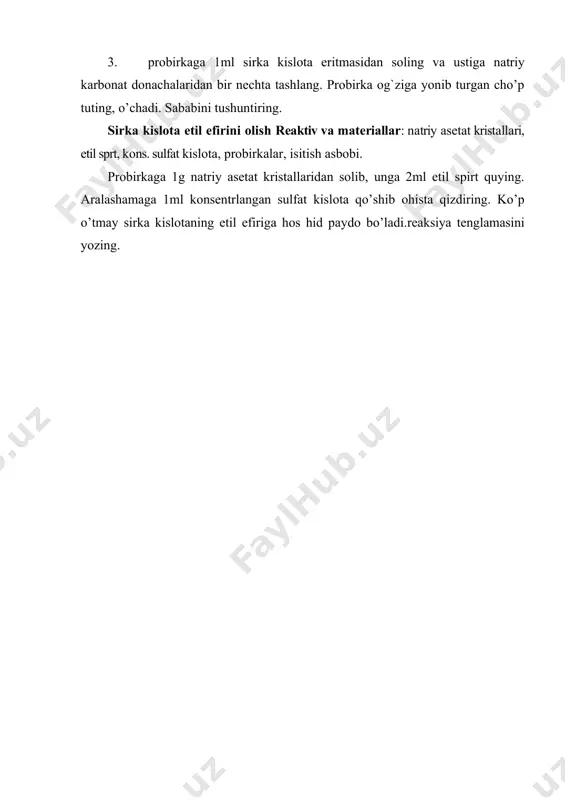 aldegid va ketonlarning olinishi va xossalari. to`yingan monokarbon kislotalarning xossalari - Page 5