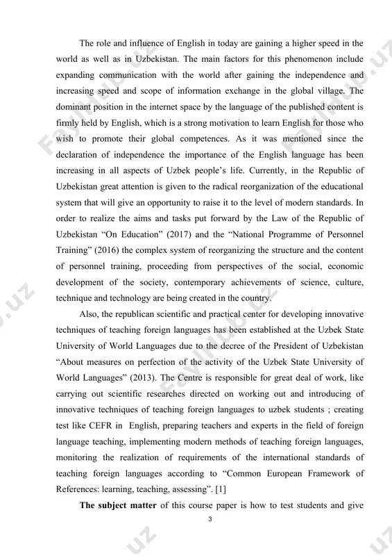 not the only way to assess students, but there are many good reasons for including a test in your language course. · a test can give the teacher valuable information about where the students are in their learning and can affect what the teacher will cover next. they will help a teacher to decide if her teaching has been effective and help to highlight what needs to be reviewed. testing can be as much an assessment of the teaching as the learning · tests can give students a sense of accomplishment as well as information about what they know and what they need to review. · tests can also have a positive effect in that they encourage students to review material covered on the course. · tests are also a learning opportunity after they have been taken. the feedback after a test can be invaluable in helping a student to …