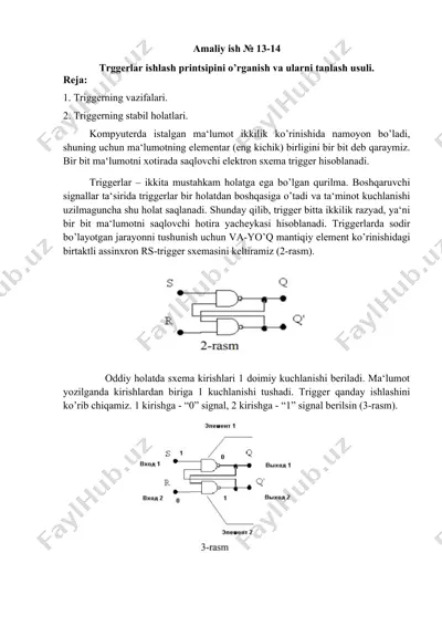 triggerning ishlash printsipi — DOCX