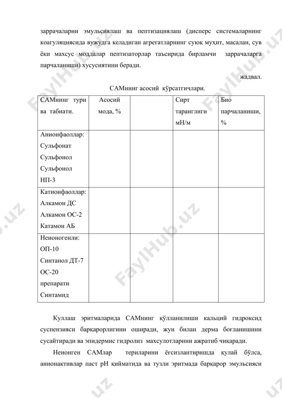 vchi (asosli xrom sulfat)sch (so4)p( on)6-2p ( gost 6-18-219-75) yashil rangli kukun bulib , sulfat kislota va natriy disulfat ishtirokida dixromat natriyni kaytarib olingan maxsuloti. kuruk xrom oshlovchi 20-26,27-35 va 36-42 % asoslikda ishlab chikariladi. [26]. adabiyotlar: 1. k.m.zurabyan "spravochnik kojevnika" (sire i materiali) m. legkaya i pishevaya promishlennost, 1984 g. 383 str. 2. i.p.straxov i dr. "ximiya i texnologiya koji i mexa"m. legprombitizdat 1985. 495 str. 3. n.a.balberova «spravochnik kojevnika» (texnologiya) m., legprombitizdat. 1986. 272 s. 4. a.g.danilkovich, v.i.chursin "laboratorniy praktikum po ximii i texnologii koji i mexa" ucheb.posobie dlya vuzov-m: tsniikp, 2002 – 413s. 5. n.a.balberova «spravochnik kojevnika» (otdelka, kontrol proizvodstva) m., legprombitizdat. 1987. 256 s. 6. v.i.belyakova i dr. «texnologiya mexa i shubnoy ovchini» m., legpishprom. 1984. 248 s. 7. yu.n.aronina «texnologiya videlki i krashenie mexa» 3-e izdanie. m., 1982 g. 8. n.a.balberova "spravochnik kojevnika" (otdelka, kontrol proizvodstva) m. legprombitizdat 1987 g. 256 str. 9. i.a.eryomina, r.a.ivanov …