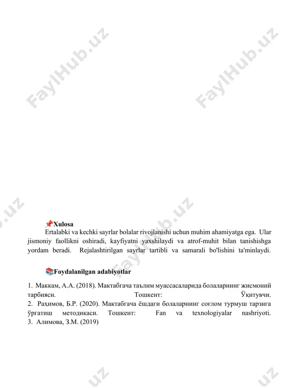 maktabgacha taʼlim tashkilotida ertalabki va kechki sayrni rejalashtirish - Page 5