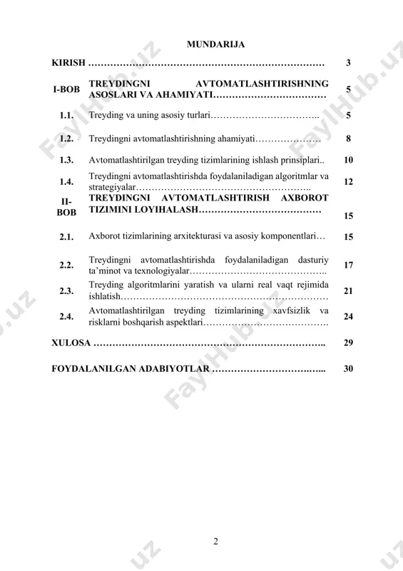 i. energiya boshqaruvining maqsadi resurslarni to'g'ri taqsimlash, energiya sarfini kamaytirish va energiya ta'minotini boshqarishni avtomatlashtirishdir. ems tizimlari sanoat, tijorat va aholiga xizmat ko‘rsatadigan sektorlar uchun samarali echimlarni taklif etadi. bu tizimlarning rivojlanishi, ayniqsa iqlim o‘zgarishlari va energiya ta'minotining ishonchliligi bilan bog‘liq tahdidlar ortib borgan bir paytda, ularning dolzarbligi yanada oshgan. tizimlarni loyihalash, ularning samaradorligini oshirish va energiya boshqaruvini optimallashtirish bo'yicha yangi innovatsiyalarni tatbiq etish zarurati mavjud. kurs ishining maqsadi: energiya boshqaruvi tizimlarini loyihalashda zamonaviy usullarni o‘rganish, ularning samaradorligini oshirish va energiya ta'minotini boshqarishning innovatsion yondoshuvlarini ishlab chiqishdir. ushbu maqsadga erishish uchun ems tizimlarining struktura, komponentlar, energiya resurslaridan foydalanish samaradorligini baholash, va energiya tejash usullarini ishlab chiqish bo‘yicha metodlar ishlab chiqiladi. kurs ishining vazifalari: energiya boshqaruvi tizimlarining asosiy prinsiplari va funksiyalarini o‘rganish. energiya boshqaruvi tizimlari uchun zarur texnologiyalarni tahlil qilish. ems tizimlarini loyihalashda iqtisodiy, ekologik va texnik jihatlarni hisobga olish. energiya boshqaruvining samaradorligini oshirishga doir innovatsion yondoshuvlarni ishlab chiqish. kurs ishining …