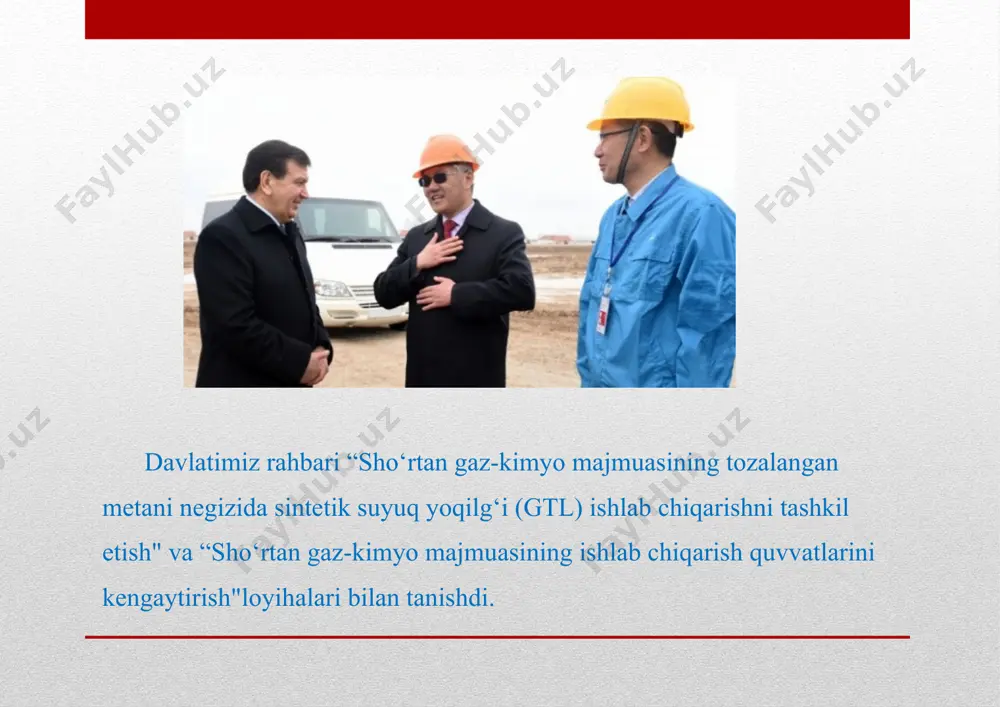 ya’ni 3,6barobarga oshirilishi ta’minlanadi. natijada neft-kimyo yo‘nalishini rivojlantirishga keng yo‘l ochiladi. birinchi bosqichda yuqori qiymatli xomashyo sintetik naftani qayta ishlab, yangi turdagi polietilen va polipropilen bilan birgalikda piroliz distilyatini ishlab chiqarish ko‘zda tutilgan. piroliz distilyatidanyangi turdagi mahsulotlarishlab chiqarishda foydalanish imkoniyati hududda texnologik klasterni barpo etishga zamin yaratadi, istiqbolda kimyo, avtomobilsozlik, farmatsevtika, qurilish va to‘qimachilik sohalariyanada rivojlanishida muhim omil bo‘ladi. loyiha zavodning mavjud maydonida amalga oshirilib, qurilish ishlari kompleksning ishlab chiqarish jarayoniga ta’sir etmagan holda olib boriladi. ta’kidlash joizki, zavodning mavjud intellektual va texnologik salohiyatidan foydalangan holda qo‘shimcha ishlab chiqariladigan mahsulotning tannarxini sezilarli darajada kamaytirishva investitsiyalar samaradorligini yanada oshirishga erishiladi. qurilish-montaj ishlari 2020-yilning to‘rtinchi choragida yakunlanadi va loyiha doirasida 250 yangi ish o‘rni yaratiladi. prezidentimiz shavkat mirziyoyev mamlakatimiz iqtisodiy rivojida muhim o‘rin tutadigan ushbu loyihalarni moliyalashtirish, uskunalarni o‘z vaqtida keltirish, qurilish ishlarining «yo‘l xaritasi»ni ishlab chiqish, korxonalarni belgilangan muddatlarda ishga tushirib, aholini ish bilan ta’minlash bo‘yicha zarur ko‘rsatmalar berdi. e’tiboringiz uchun …