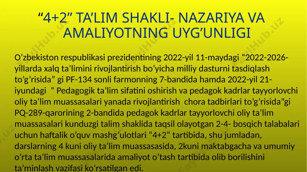kunlari andijon viloyati ulug’nor tumanidagi 9-maktaabga keldim. bu yerda menga biriktirilgan amaliyot rahbarim begijonova gulira’no ustoz bilan amaliyot jarayonini olib bordim. ulardan dars o’tish jarayonini va metodikalarini o’rgandim men amaliyot davomida dars jaroyonini kuzatishdan tashqari o’quvchilarga dars ham o’tdim. bunda o’quvchilarga yangi mavzu haqida ma’lumot berdim, misollar ishlatdim va ishlashga qiynalgan o’quvchilarga yordam berdim. darsda yangi metodikalar qo’lladim va yangi o’yinlar o’ynatdim. men o’tgan dars, kuzatgan ustozlarga yoqdi va namunali deb topishdi kundalik.com tizimi – onlayn rejimda darslarning jadvalini tuzish, o‘qituvchilar uchun darsbay rejalarni shakllantirish, davomat va o‘quvchilarning o‘zlashtirishini jurnal va kundalikning elektron shakllarida qayd etish, shuningdek, ta’lim tashkilotlari va ta’lim organlariga statistik hisobot tuzish vositalarini taqdim etish imkonini berad. kundalik.com nima? cerebry — bu ta'lim va shaxsiy rivojlanish uchun mo'ljallangan platforma bo'lib, unda foydalanuvchilar turli mavzular bo'yicha bilim olishlari mumkin. dastur sun'iy intellekt yordamida foydalanuvchining qiziqishlariga moslashtirilgan bilimlarni taklif etadi. odatda cerebry quyidagi maqsadlarda ishlatiladi: -o'qitish va o'rganish: ta'lim …