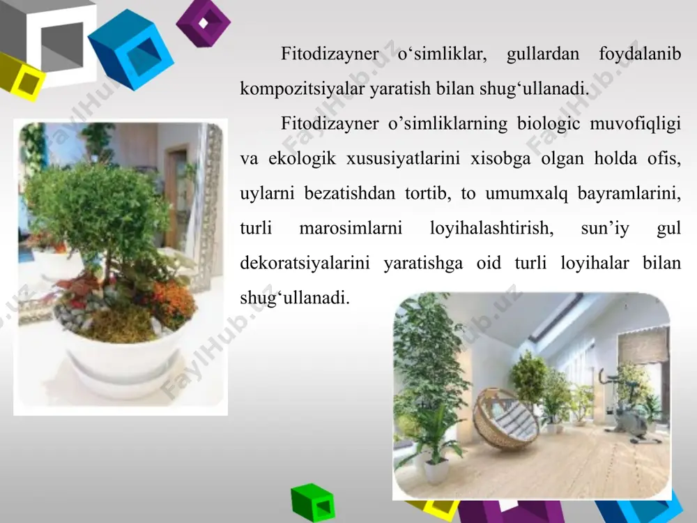 il uy maketini kuzating. qaysi biri sizni ko‘proq jalb qildi? nima uchun? topshiriq. o‘zbekistondagi hozirgi zamon me’morchiligi namunalari to‘g‘risida yozma ish yozing. muhandis-dasturchi kasbi hozirgi kunda eng mashhur bo‘lgan kasblardan biri bo‘lib, ishlab chiqarishning avtomatlashtirilishi, raqamli iqtisodiyotga o‘tish, shaxsiy kompyuterlarning tarqalishi munosabati bilan tobora muhim ahamiyat kasb etmoqda. siz kompyuteringiz yoki mobil telefoningizga qarab, ko‘plab dastur va o‘yinlarni ko‘rasiz. bularning barchasini dasturchi yaratgan. muhandis-dasturchi — bu yuqori texnik ma’lumotga ega, muhandislik sohasida ham, dasturlash sohasida ham yetarli ma’lumotga ega bo‘lgan shaxs. ushbu kasb bo‘yicha mutaxassisning vazifasi yangi axborot mahsulotlari va texnologiyalarini yaratish va ixtirolarni amalga oshirishni o‘z ichiga oladi. bunday mahsulotlarga dasturiy ta’minot, turli xil mobil ilovalar, onlayn-o‘yinlar va boshqalar kiradi. muhandis-dasturchi mutaxassislarining ish majburiyatlari kompaniya yoki korxona turiga qarab farq qiladi. ba’zi tashkilotlarda dasturiy ta’minot muhandisi mashinalar uchun maxsus raqamli boshqaruv dasturlarini yaratadi. uni ishlab chiqish muhandis-dasturchidan maxsus ko‘nikmalarni talab qiladi. umuman olganda, dasturiy ta’minot muhandisining ish ta’rifi shuni …
