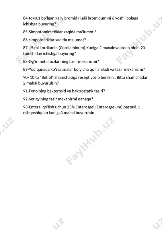 farmakologiya oraliq nazorat savollari - Page 5