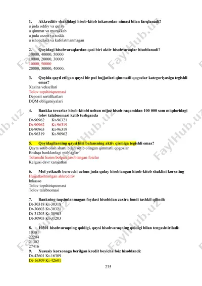 hisob-kitob inkassosi — DOC