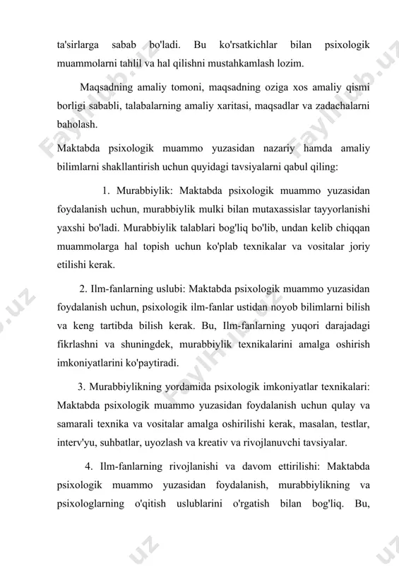 aktabda psixologik muammo yuzasidan foydalanish uchun, psixologik ilm-fanlar ustidan noyob bilimlarni bilish va keng tartibda bilish kerak. bu, ilm-fanlarning yuqori darajadagi fikrlashni va shuningdek, murabbiylik texnikalarini amalga oshirish imkoniyatlarini ko'paytiradi. 3. murabbiylikning yordamida psixologik imkoniyatlar texnikalari: maktabda psixologik muammo yuzasidan foydalanish uchun qulay va samarali texnika va vositalar amalga oshirilishi kerak, masalan, testlar, interv'yu, suhbatlar, uyozlash va kreativ va rivojlanuvchi tavsiyalar. 4. ilm-fanlarning rivojlanishi va davom ettirilishi: maktabda psixologik muammo yuzasidan foydalanish, murabbiylikning va psixologlarning o'qitish uslublarini o'rgatish bilan bog'liq. bu, murabbiylik texnikalarini va psixologik ilm-fanlar ustida yuqori darajadagi ilmiy bilimlarni tushunishga imkon beradi. maktabda psixologik muammolar tarixiy tashviq etgan muammolardan biridir. bu muammolarning asosiy sabab - tadbirkarlar va o'quvchilar o'rtasidagi aloqalar, kelajakdagi kareralar va kelajakdagi shaxsiy jihatlar o'zaro munosabatlariga tegishli. bunday muammolar o'quv markazlari va o'quv muhitidagi ta'sirlarning natijasida kuzatiladilar. ba'zi muammolar yadroviy tashviqkorlik, kechirilgan hayot voqealari va noma'lum risklar bilan bog'liq. psixologik muammolardan ba'zilari shahar va qishloq yashash …