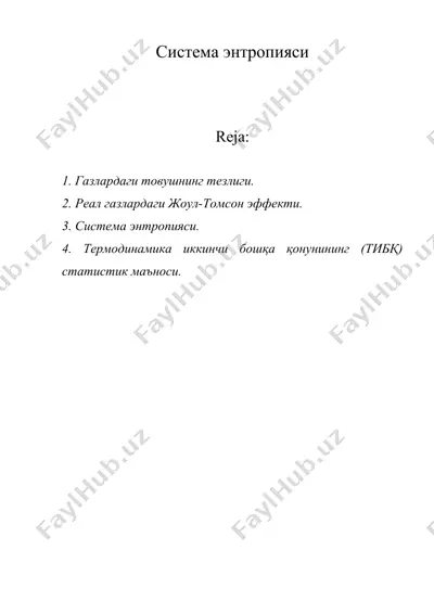 система энтропияси — DOC