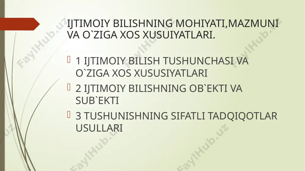 r butun jamiyat tor ma`noda jamiyatning ma`lum bir konkret bosqichi unda yashovchi aniq shaxslar, kishilar sotsial guruhlar,sinflar ijtimoiy qatlamlar, partiyalar xalqlar va millatlar sifatli tadqiqotning maqsadi sifatli tadqiqotlarda sotsializmda uzoq tarixga ega va uning o'zi mavjud bo'lgan ekan, unda qo'llanilgan. tadqiqotning bunday turi uzoq vaqt davomida ijtimoiy olimlarga murojaat qildi, chunki tadqiqot odamlarning xatti-harakatlariga, harakatlariga va boshqalar bilan o'zaro munosabatlariga taalluqli bo'lgan ma'nolarini o'rganishga imkon beradi. niteliksel tadqiqotlar, masalan, qashshoqlik va irqiy nafrat o'rtasidagi bog'liqlik kabi o'zgaruvchilar o'rtasidagi munosabatlarni aniqlash uchun foydali bo'lsa-da, nima uchun bu aloqani bevosita manbaga - odamlarning o'zlariga borib ko'rsatadigan sifatli tadqiqotdir. sifatli tadqiqot odatda miqdoriy tadqiqotlar bilan o'lchanadigan harakatlar yoki natijalarni bildiradigan ma'noni ochib beradi . shunday qilib, sifatli tadqiqotchilar ijtimoiy hayotning ma'nolari, ta'birlari, ramzlari, jarayonlari va munosabatlarini o'rganadilar. ushbu turdagi tadqiqot natijalari tadqiqotchilarning tendentsiyalar va mavzularni transkripsiyalash, kodlash va tahlil qilishning qat'iy va sistematik usullarini qo'llashi kerak bo'lgan tavsiflovchi ma'lumotlardir to'g'ridan-to'g'ri kuzatish, intervyular, ishtirok …
