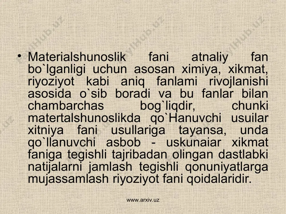 “maxsus mаtеriаlshunоslik, tikuvchilik jihozlari” fаnining predmeti, maqsad va vаzifаlаri - Page 4