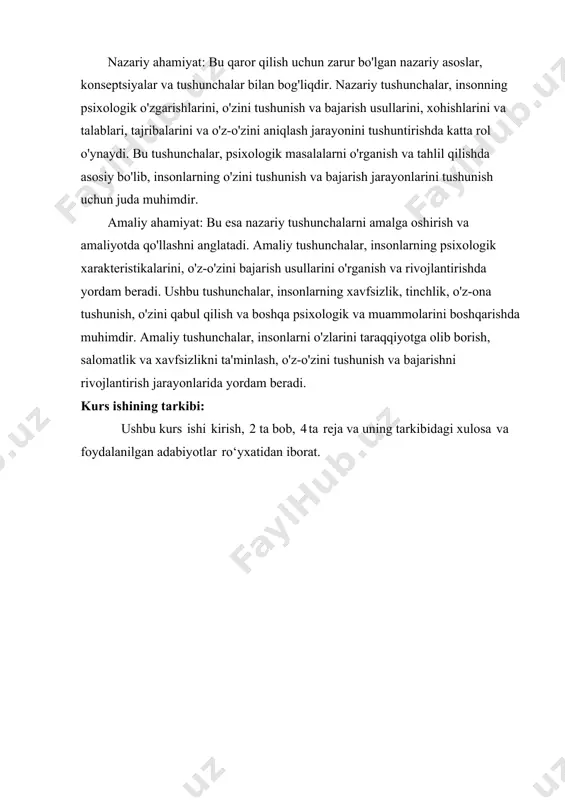 osabatlarda namoyon bo`ladi. odam boshqa kishilar bilan bo`lgan munosabatlardagina shaxs bo`lib shakllana boshlaydi. demak, shaxs kishilik jamiyatida yashaydigan, faoliyatni biror turi bilan shug`ullanadigan, til orqali atrofdagilar bilan normal muloqotda bo`la oladigan, ongi yuksak rivojlangan komil insondir. inson shaxsining eng muhim tomonlaridan biri uning individualligidir. individuallik - bu shaxsning bir necha fazilatlarining qaytarilmaydigan birikmasidir. uning tarkibiga xarakter (tabiat), temperament (mijoz) qobiliyatlar, hissiyotlar yig`indisi, odatlar kiradi. odam turli guruhlarga kirar ekan, har xil vazifalarni bir - biriga o`xshamagan rollarni bajaradi. ba`zi bolalar oilada erkatoy, injiq bo`lsa, maktabda tengdoshlari o`rtasida kamtarin, odobli, xushchaqchaq bo`ladi. ishda juda jiddiy yuradigan odam biror sayohatga borganda hazilkash, qiziqchi bo`lib yurishi mumkin. ko`pincha kishi turli vaziyatlarda o`xshash sifatlarni namoyon qiladi. bizning jamiyatimizda shaxsga beriladigan tavsifnoma uning rivojlangan jamiyat qurish jarayoniga bo`lgan munosabati va bu jarayonda real qatnashishi bilan belgilanadi. odamning psixik holatlarini o`zgarishi tashqi muhitga va ijtimoiy tarbiyaga bog`liqdir. shaxsning nisbatan barqaror va nisbatan o`zgaruvchan xususiyatlari shaxs xislatlarining …