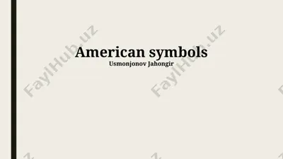 american symbols — PPTX