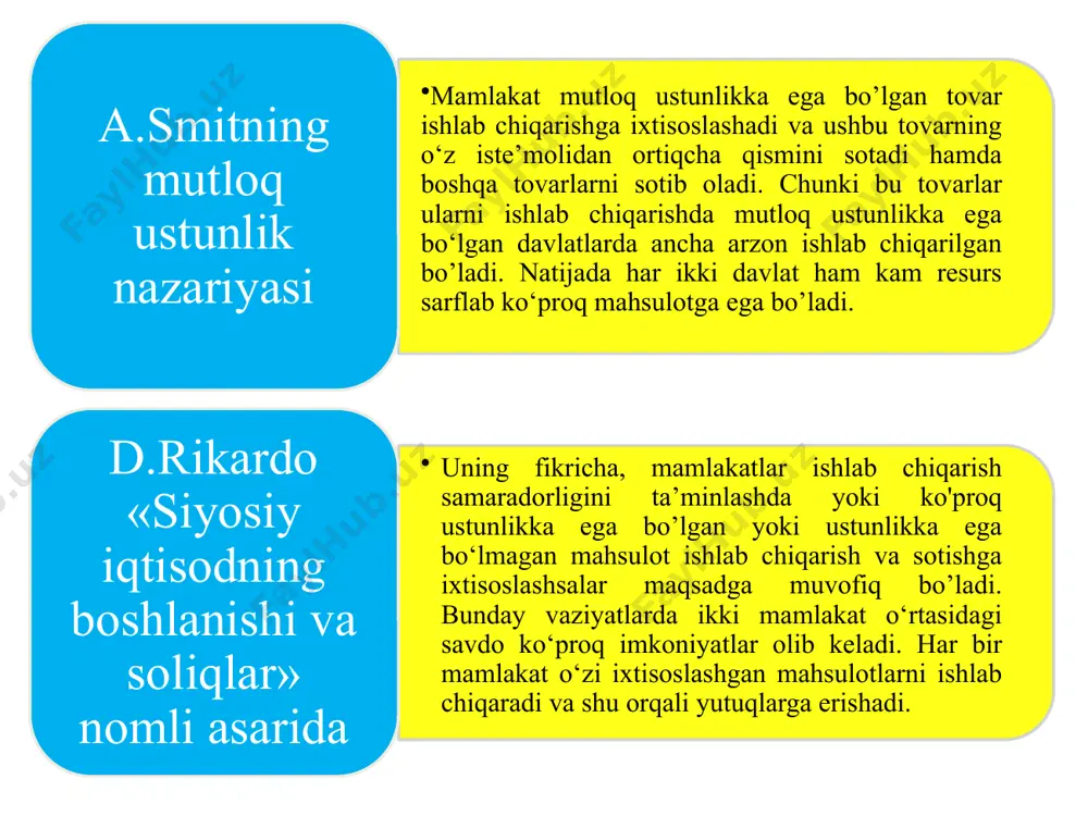 turlaridan barcha tovarlar va bozor segmentlariga mosini tanlash; 3 tovar xarakati bug’inlari va umumiy masofani topish; 4 tovar harakati zanjirida qatnashuvchilar - mustaqil vositachilarni aniqlash; 5 tovar xarakati rahbarlik tizimini yaratish; 6 tovar xarakatini tashkil etuvchi bosh bo’g’inni topish; 7 tovar xarakati turlaridan eng samaralisini tanlashda turli xilini bog’lab, bir - birini tuldirishni kuzda tutish. firma tovar harakatini “marketing miks” jarayonida rejalashtirishda quyidagilarga ahamiyat beradi chakana savdo axoliga to‘g‘ridan - to‘g‘ri tovar sotish va xizmat qilish bilan bog‘liq bo‘lgan tadbirkorlik faoliyatini o‘z ichiga oladi. chakana savdo firmalarining turlari 4 ta mezon bilan farq qiladi do‘konning jihozlari mijozga xizmat ko‘rsatish darajasi tovar assortimenti savdoda xizmat ko‘rsatish xarakteriga ko‘ra farqlanadi 3. chakana savdo, ulgurji savdo, vositachini tanlash va sotish tarmog‘ini shakllantiruvchi omillar дўкон тури ассортимент нарх даражаси изоҳ махсус махсуслаштириш доирасида чуқур бўлади турли - туман турлари: -чекланган ассортимент бўйича; -тор махсус; -жуда юқори махсуслаштирилган. универсам кенг (озиқ – овқатлар ва уй …