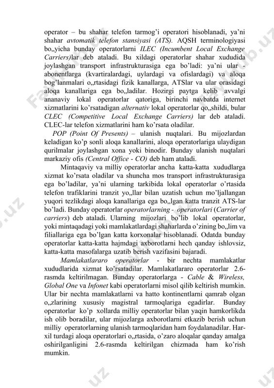 aloqa operatorlari tarmoqlari - Page 4