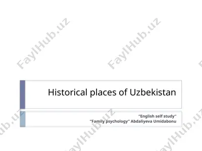 samarkand – crossroad of cultures — PPTX