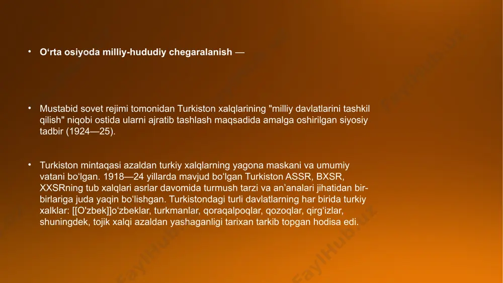 mustaqil ishi: milliy hududiychegaralanish va uning maqsadlari - Page 4