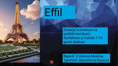 eﬃl minorasi (tour eiffel) — PDF