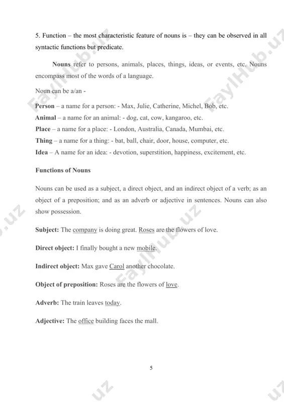 – sofa), countable nouns can agree with the verb in the singular and in the plural;. they have singular and plural forms. we usually form the plural by adding –s. irregular plurals: louse-lice, foot-feet, man-men, , tooth-teeth, ox-oxen, women-women goose-geese child-children,. count nouns or countable nouns are common nouns that can take a plural, can combine with numerals or counting quantifiers (e.g., one, two, several, every, most), and can take an indefinite article such as a or an (in languages which have such articles). examples of count nouns are chair, nose, and occasion. mass nouns or uncountable (or non-count) nouns differ from count nouns in precisely that respect: they cannot take plurals or combine with number words or the above type of quantifiers. for example, it is not possible to refer to a furniture or three furniture. this is true even though the pieces of furniture comprising furniture could be …