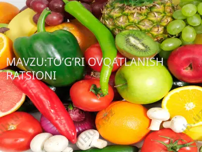 ovqatlanish asoslar — PPTX