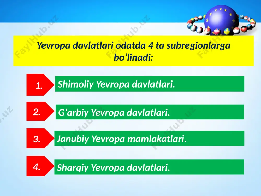 yevropa subregionlari. 10 - sinf - Page 4