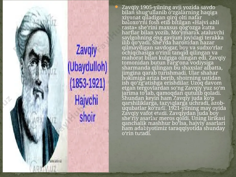ubaydulla zavqiyning milliy uygonish davri - Page 5